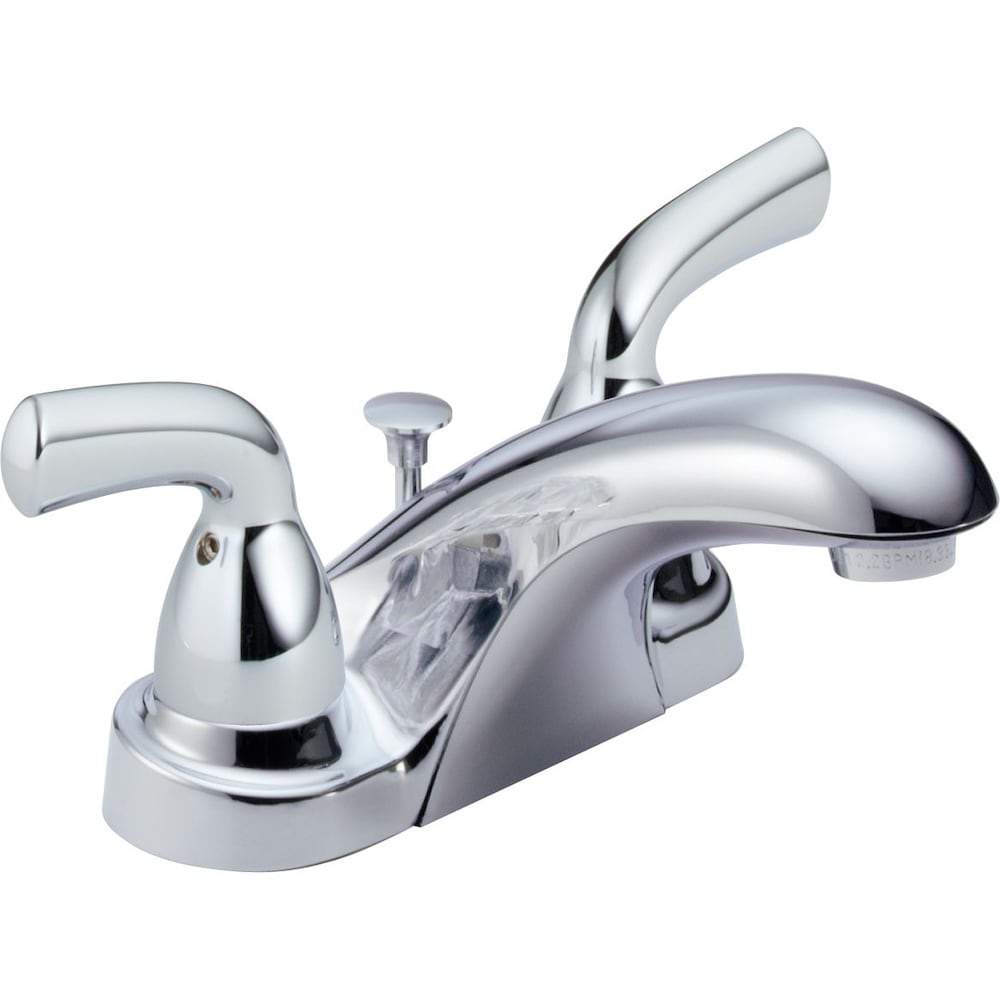 2 Handle Centerset Bathroom Sink Faucet with Lever Handles in Chrome