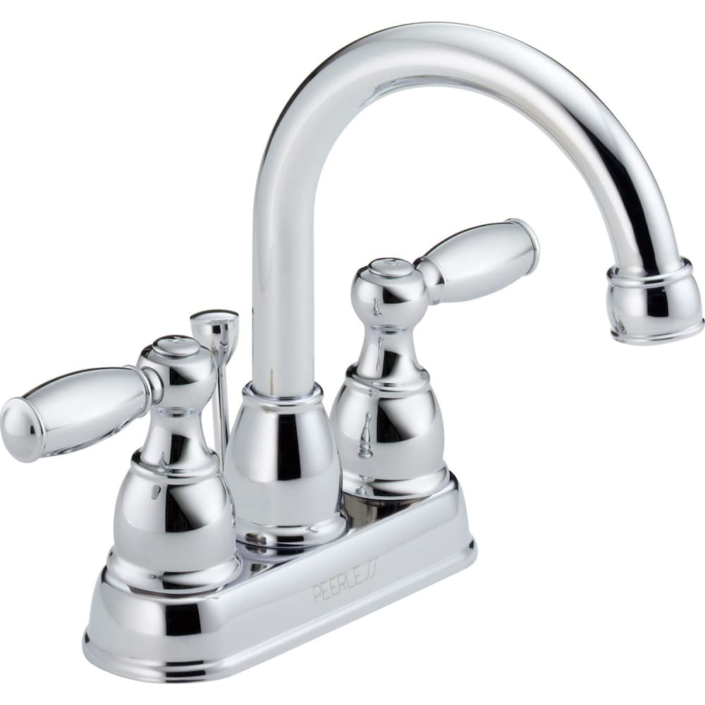 2 Handle Centerset Bathroom Sink Faucet with High Arc Spout in Chrome