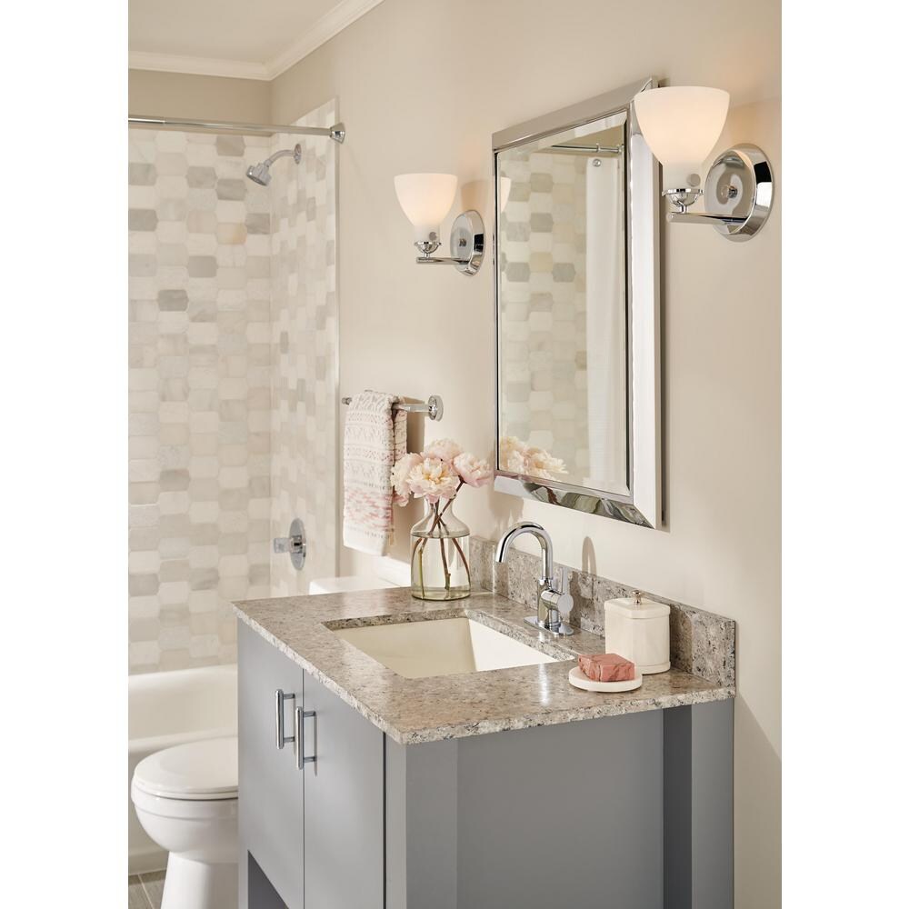 Precept Single Hole Single Handle Lever Bathroom Sink Faucet Deck Mount Standard Flow Chrome