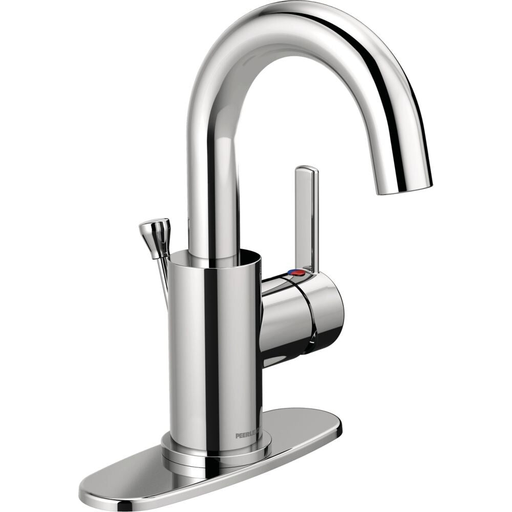 Precept Single Hole Single Handle Lever Bathroom Sink Faucet Deck Mount Standard Flow Chrome