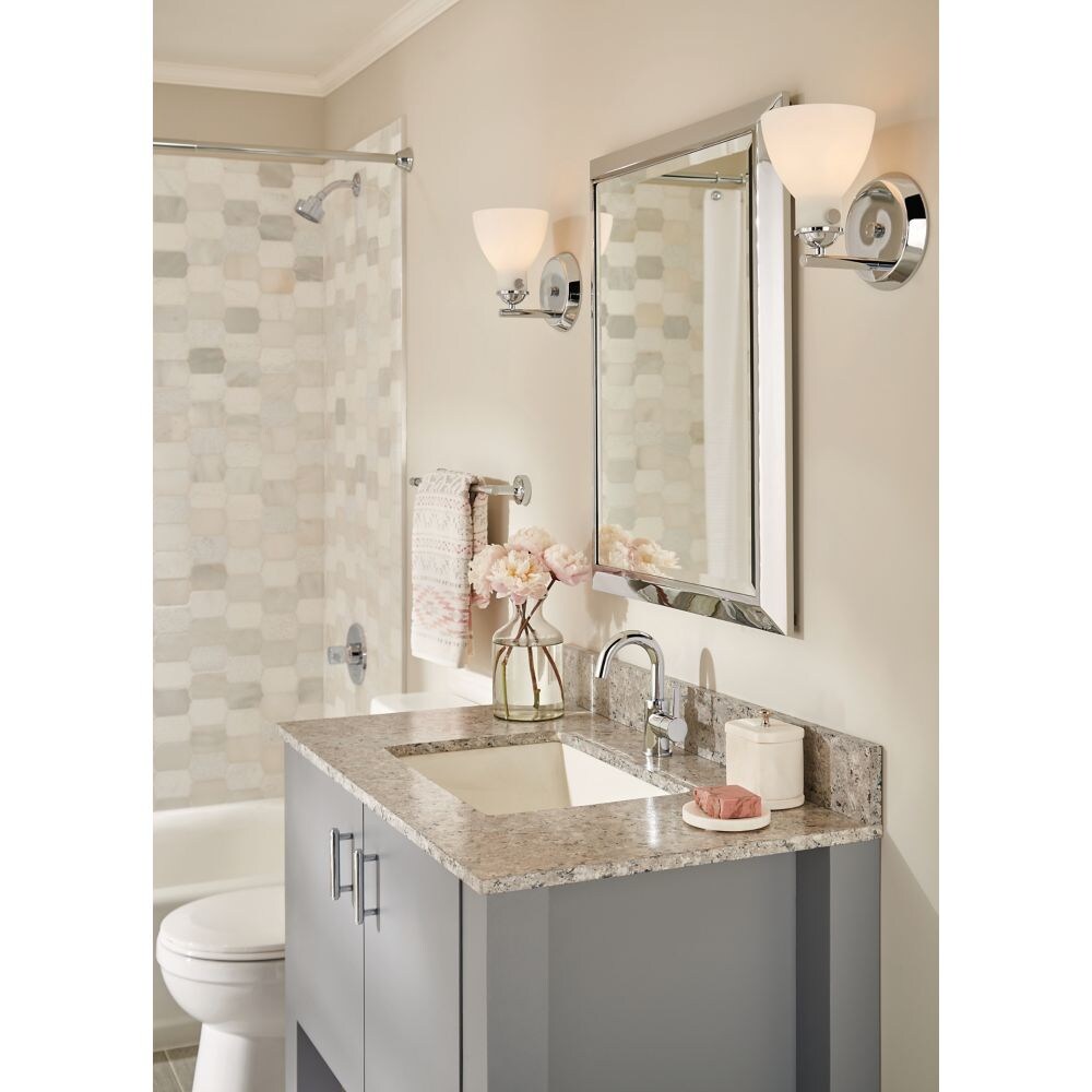 Precept Single Hole Single Handle Lever Bathroom Sink Faucet Deck Mount Standard Flow Chrome