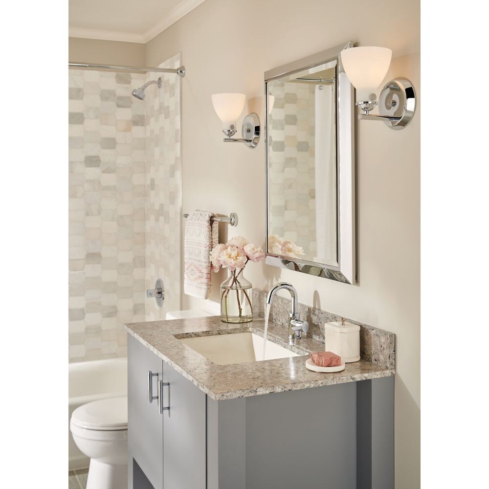 Precept Single Hole Single Handle Lever Bathroom Sink Faucet Deck Mount Standard Flow Chrome