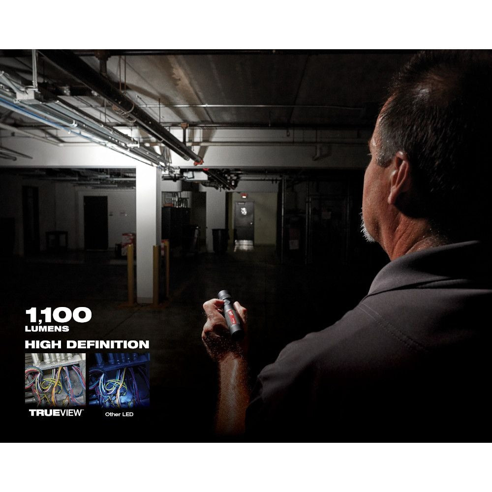 1100 Lumens LED USB Rechargeable Twist Focus Flashlight