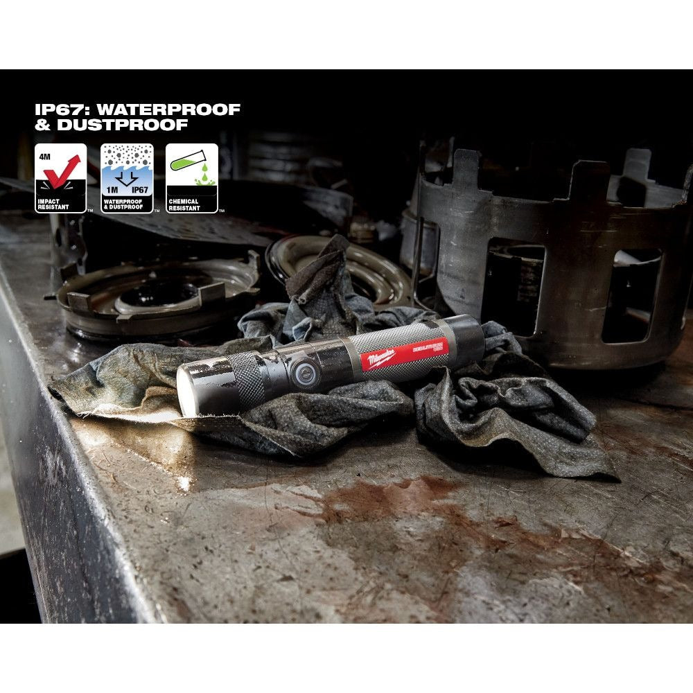 1100 Lumens LED USB Rechargeable Twist Focus Flashlight