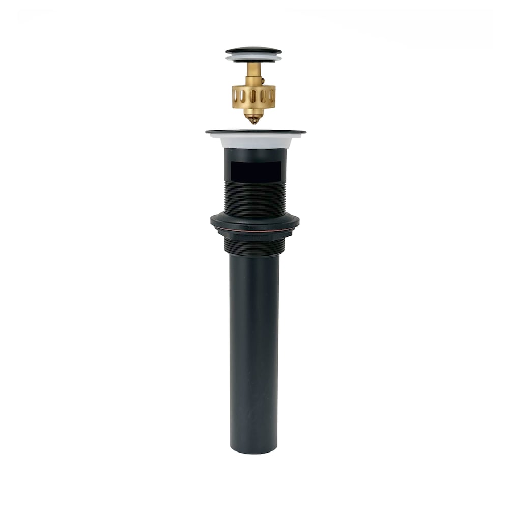 Black Matte Pop-Up Bathroom Sink with Overflow