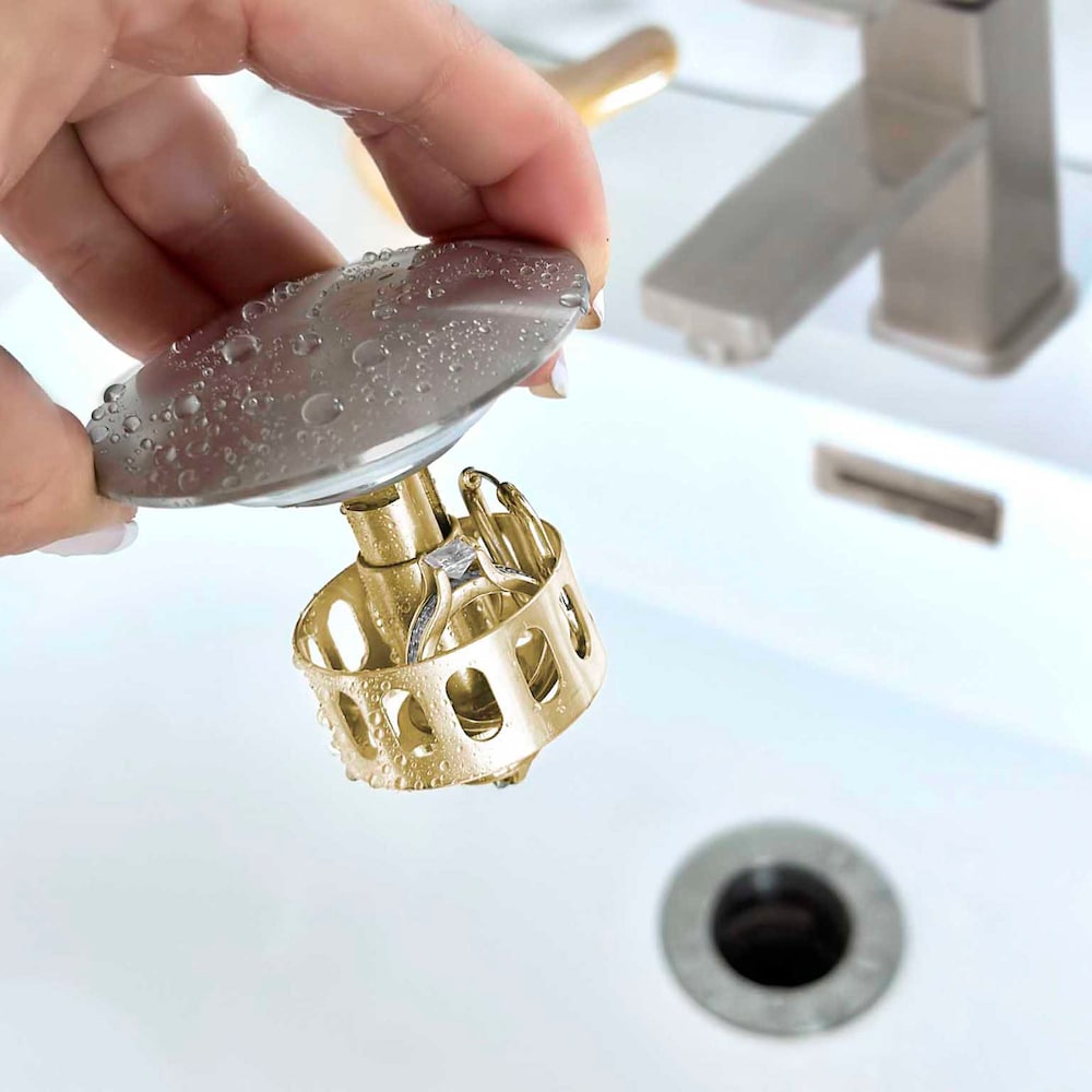 Brushed Nickel Pop-Up Bathroom Sink with Overflow