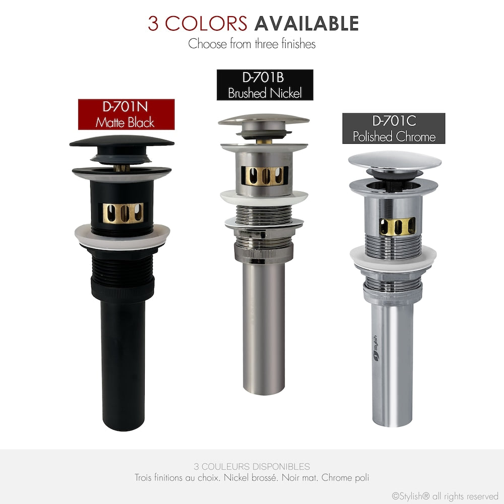 Brushed Nickel Pop-Up Bathroom Sink with Overflow