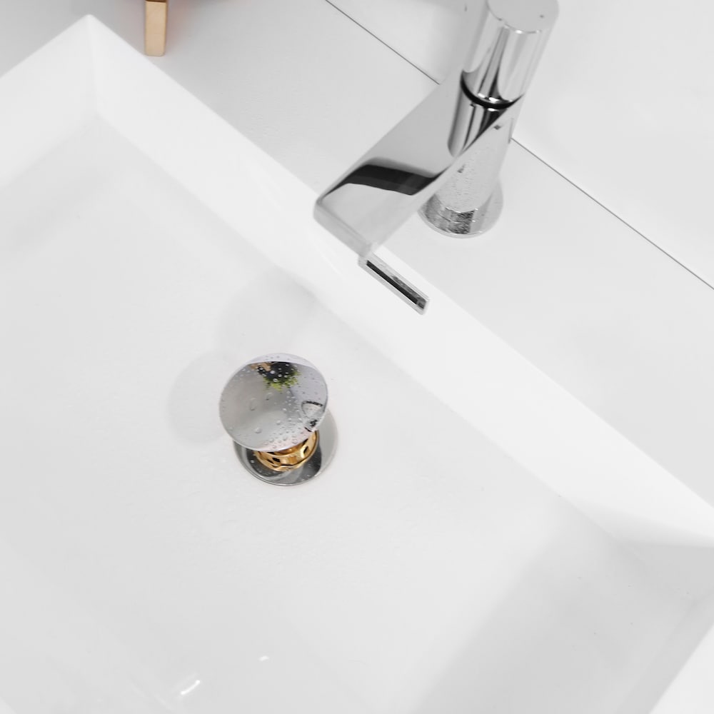 Polished Chrome Pop-Up Bathroom Sink with Overflow