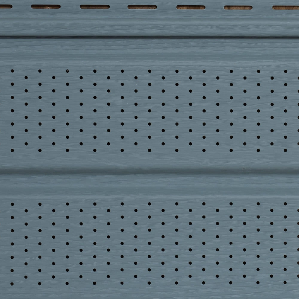 Siding/Solid Soffit (D5) Double 5-inch x 144-inch Vertical Slate Blue Exterior Vinyl Siding Panels (20/Box)