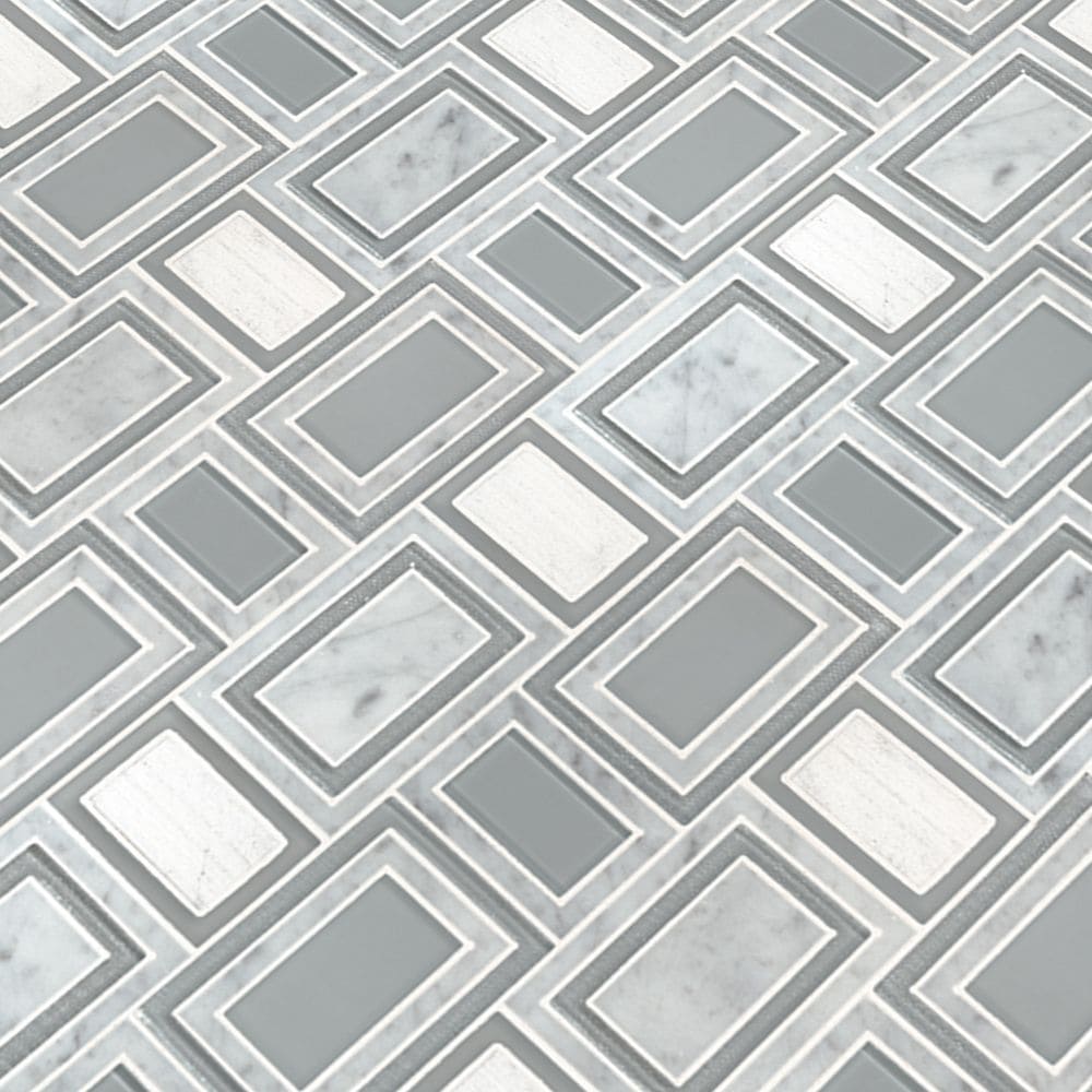 Soho Stax 12-inch x 11.22-inch x 8mm Glass Stone Mesh-Mounted Mosaic Tile (9.4 sq. ft. / case)