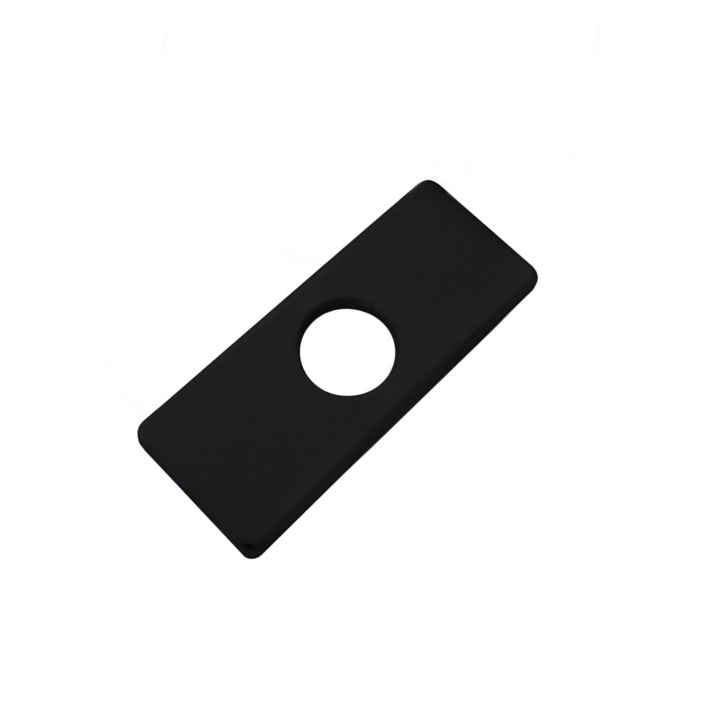 Single Hole Bathroom Faucet Plate in Matte Black