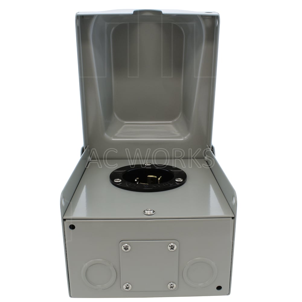 30A Locking 4-Prong L14-30 Heavy-Duty Generator Transfer Switch Inlet Box