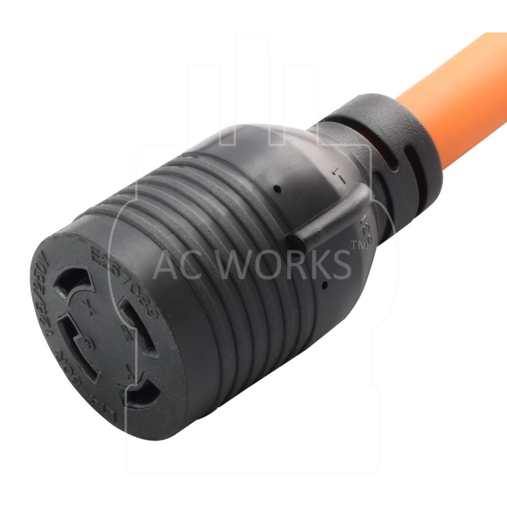 1.5FT L5-30P 3-Prong 30A Plug to L14-30R 30A 125/250V 4-Prong Connector