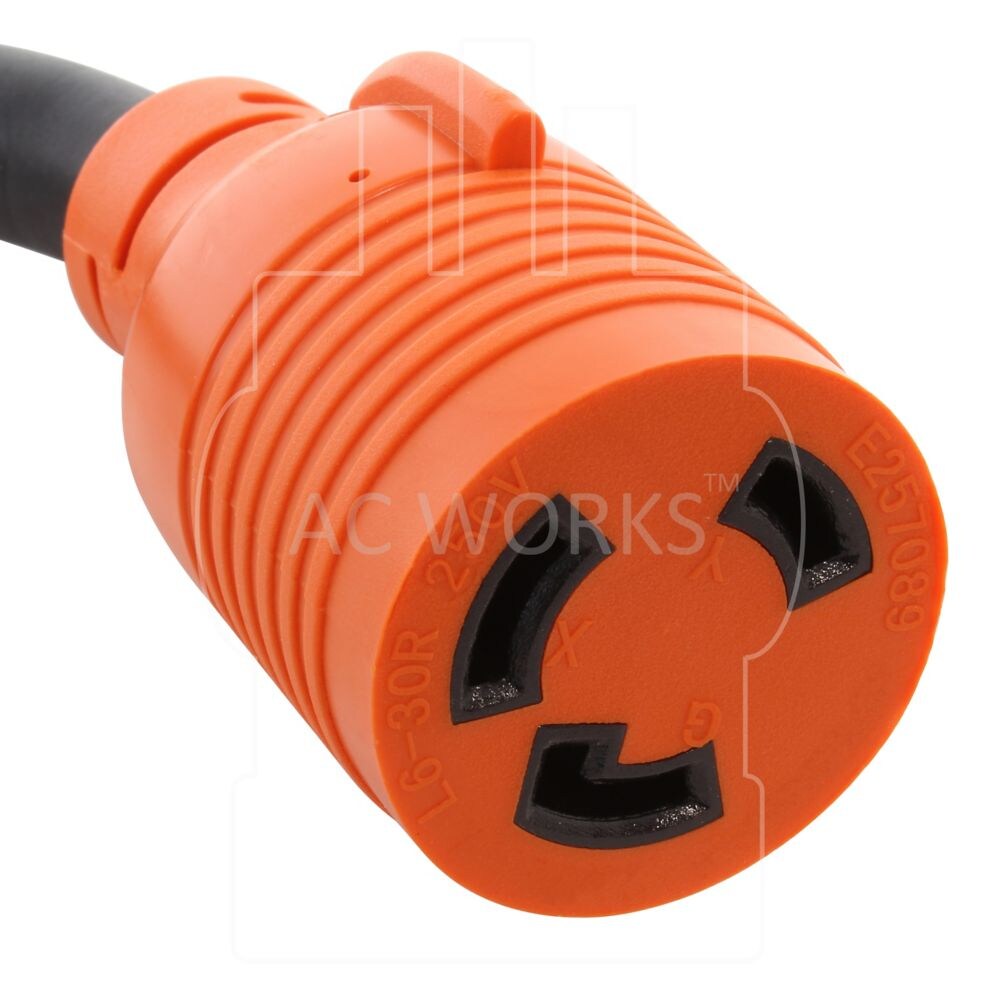 10ft. SOOW 10/3 NEMA L6-30 30A 250V Rubber Extension Cord