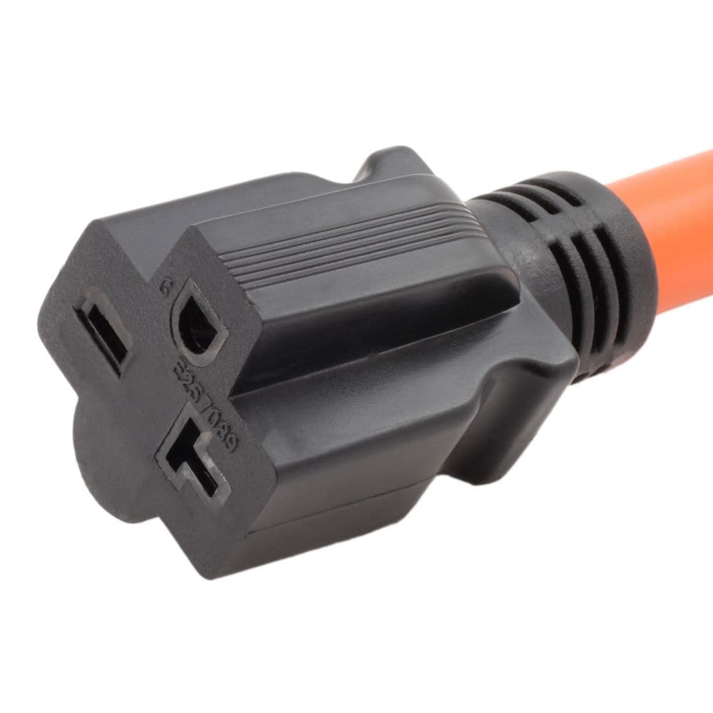 1ft. STW 10/3 4-Prong Dryer 14-30P Male Plug to 6-15/20R 15/20A 250V Connector