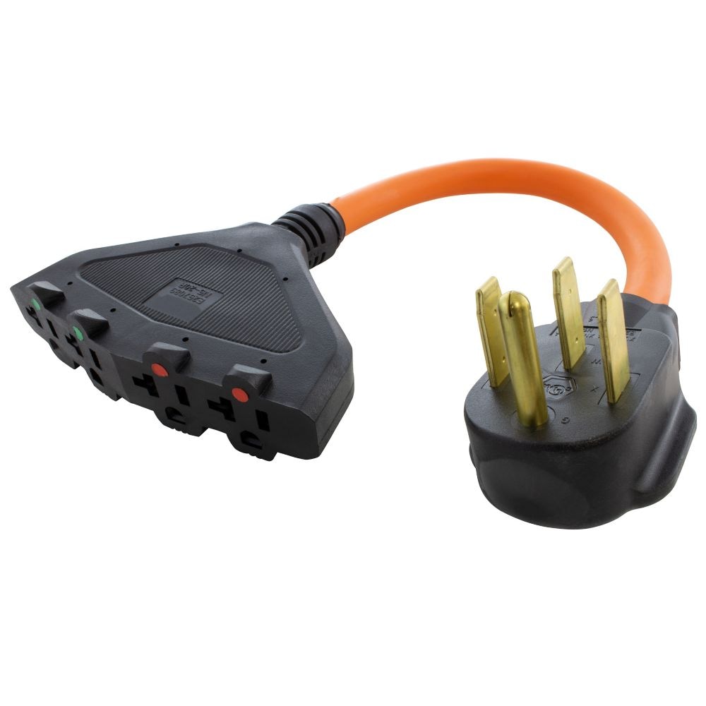 1.5FT Adapter NEMA 14-50P RV/Range Plug to (4) Household 20A Outlets