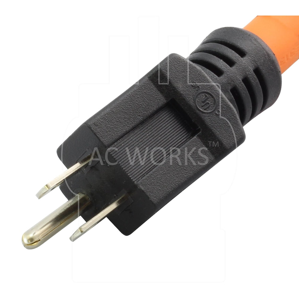 1FT STW 10/3 NEMA 5-15P 15A Household Plug to NEMA L5-30R 30A Adapter