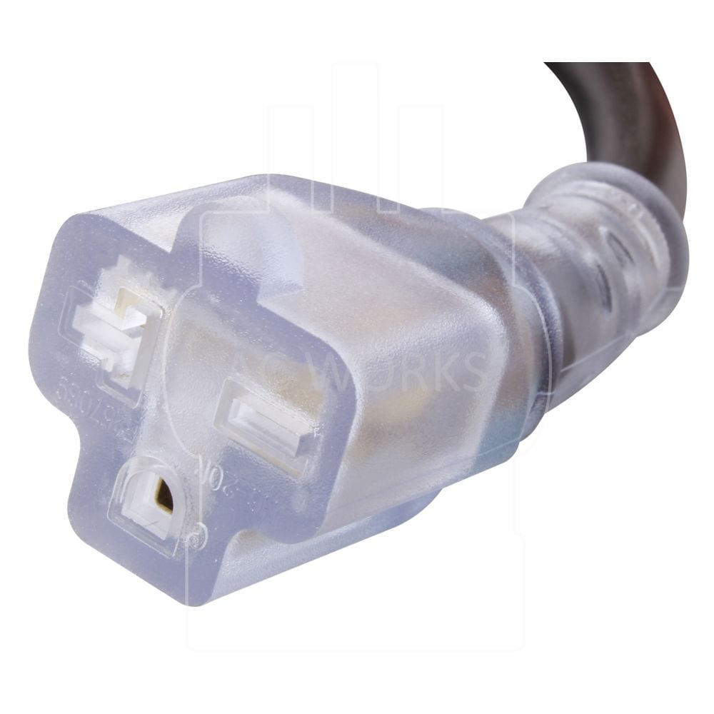 10 pieds. Rallonge intérieure/extérieure NEMA 6-20 T-Blade avec voyant lumineux