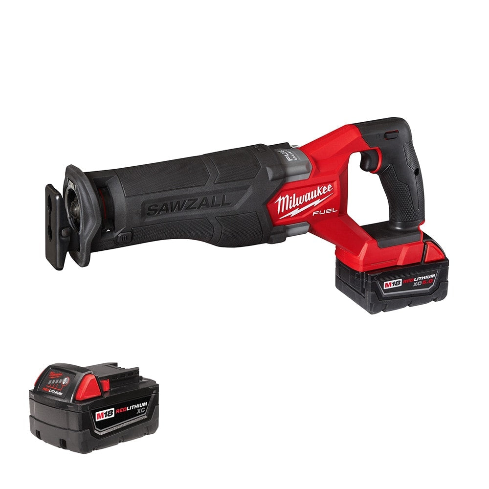 M18 FUEL 18V Lithium-Ion Brushless Cordless SAWZALL Reciprocating Saw Kit (2) 5.0 Ah Batteries