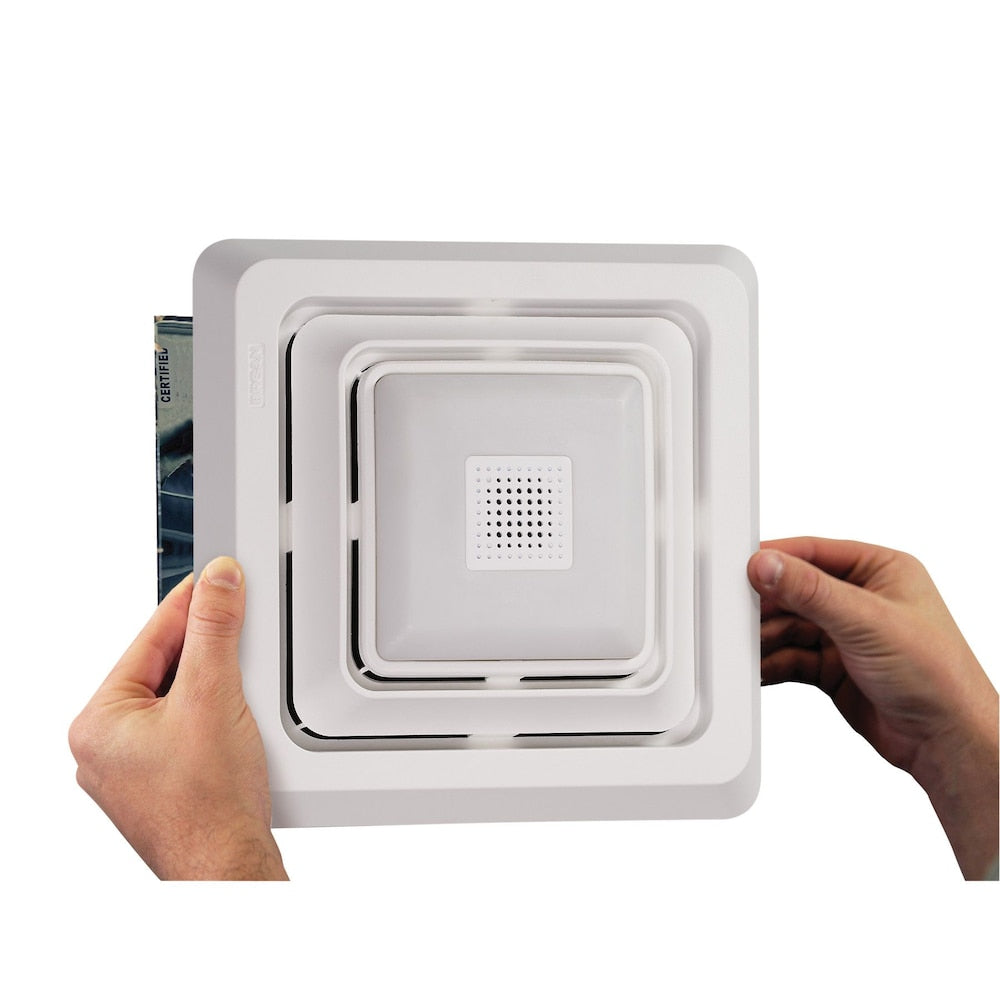 Quick Install Bathroom Exhaust Fan Upgrade Grille/Cover with Bluetooth Speaker and LED Light