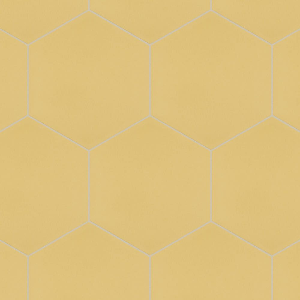 SAMPLE - Textile Hex Dandelion 8-5/8 in. x 9-7/8 in. Porcelain Floor and Wall Tile