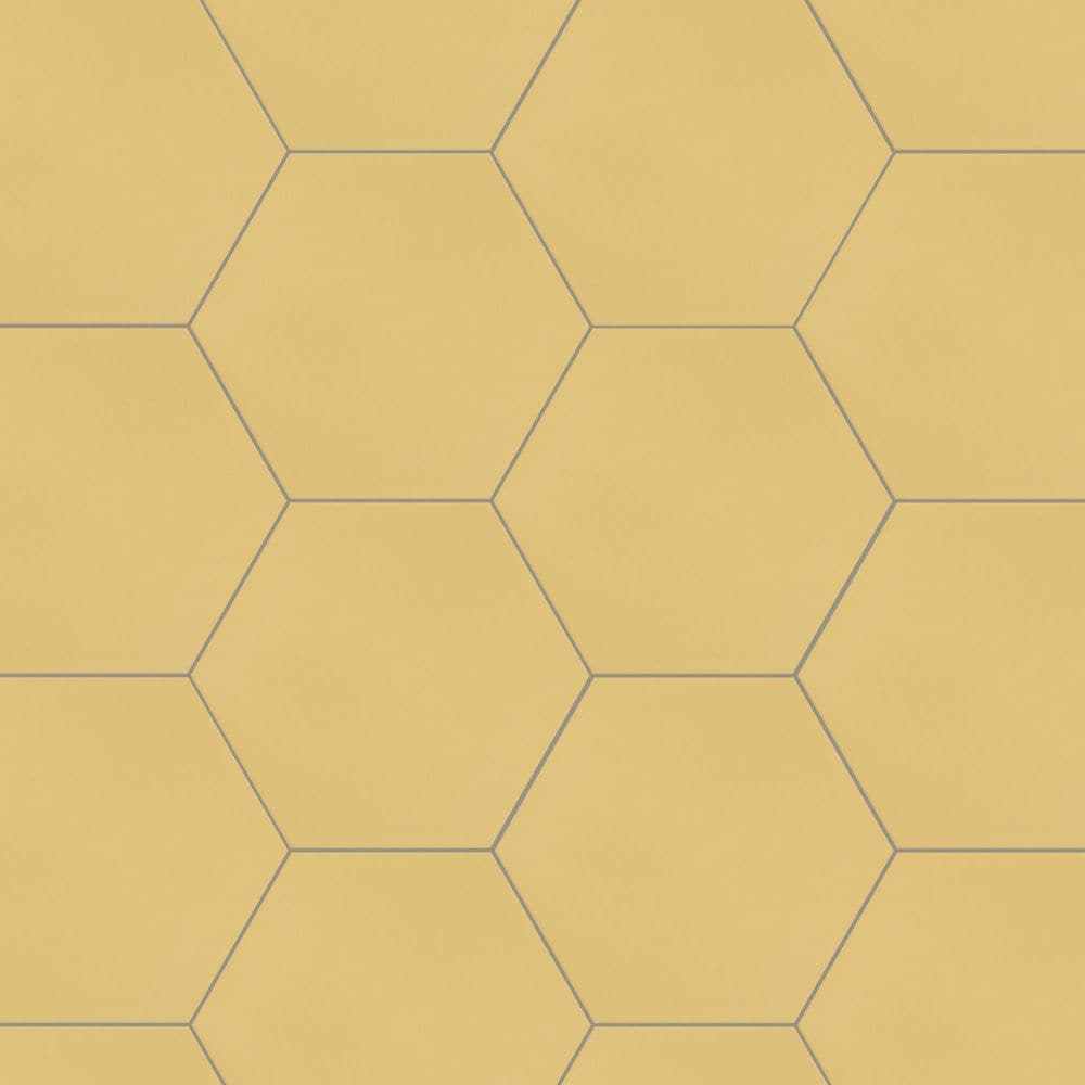 SAMPLE - Textile Hex Dandelion 8-5/8 in. x 9-7/8 in. Porcelain Floor and Wall Tile