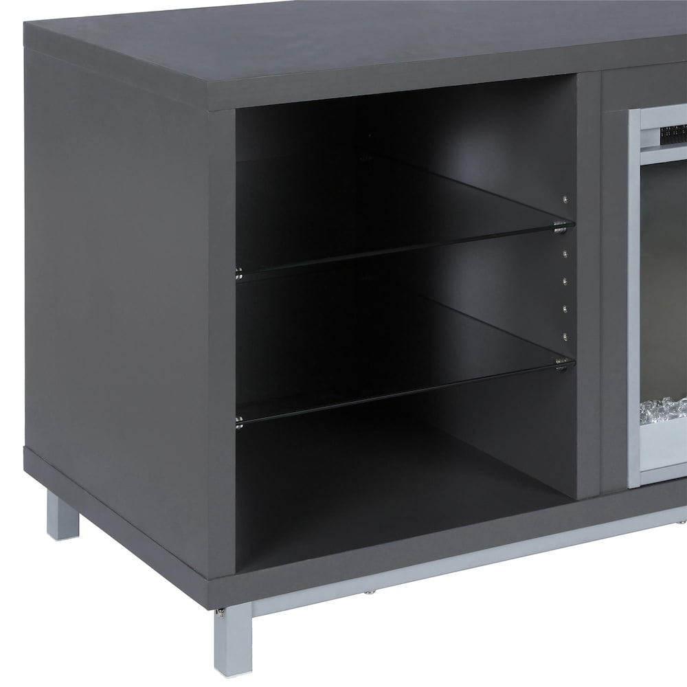 Lumina Fireplace TV Stand for TVs up to 70", Graphite Gray