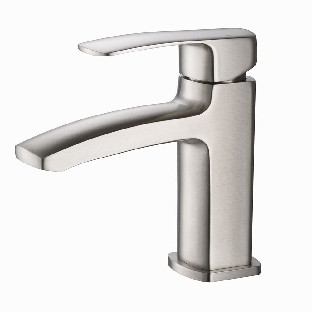 Fiora Single Hole Single-Handle Low-Arc Bathroom Faucet in Brushed Nickel