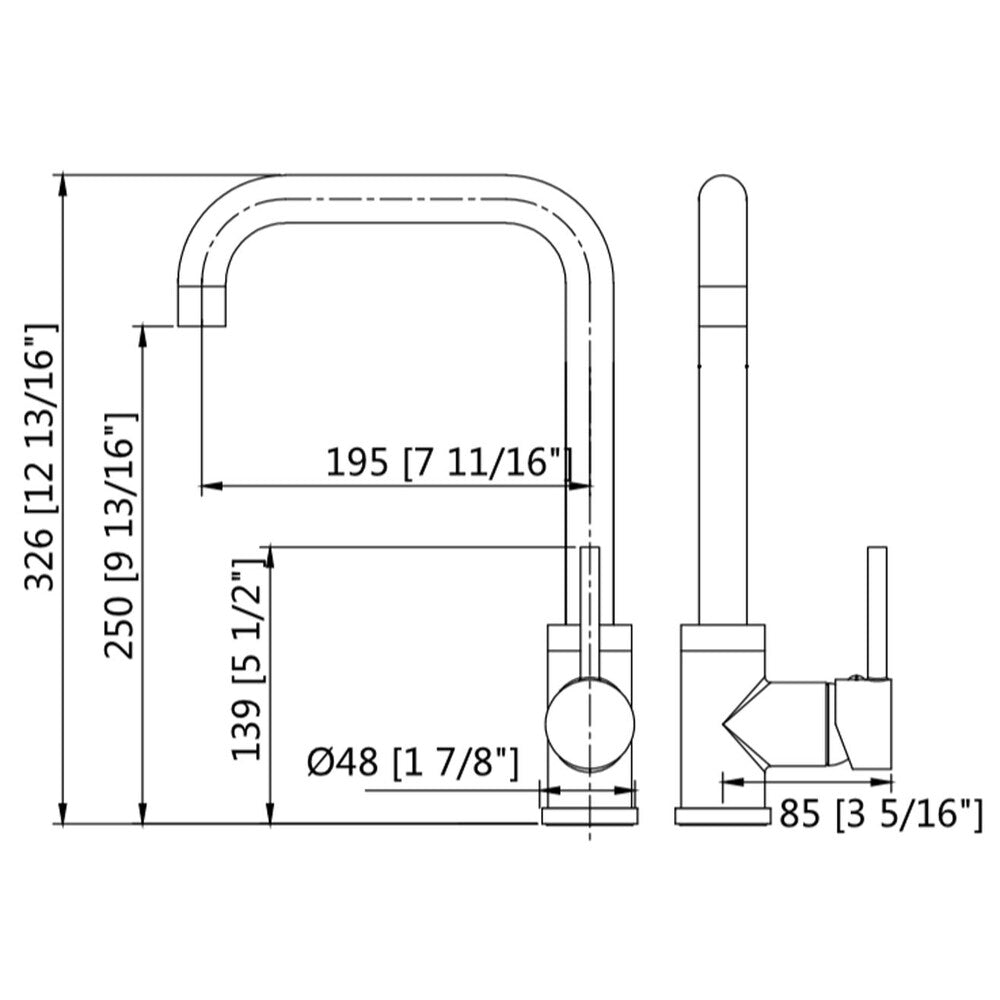 1 Hole CUPC Approved Stainless Steel Faucet In Brushed Nickel Color AI-29327