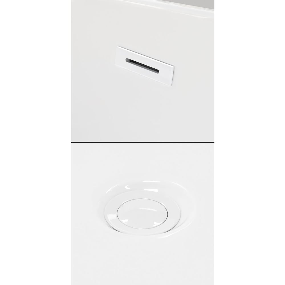 Baignoire en alcôve Grayley 60 x 30 pouces en blanc avec drain à gauche et garniture de trop-plein en blanc brillant