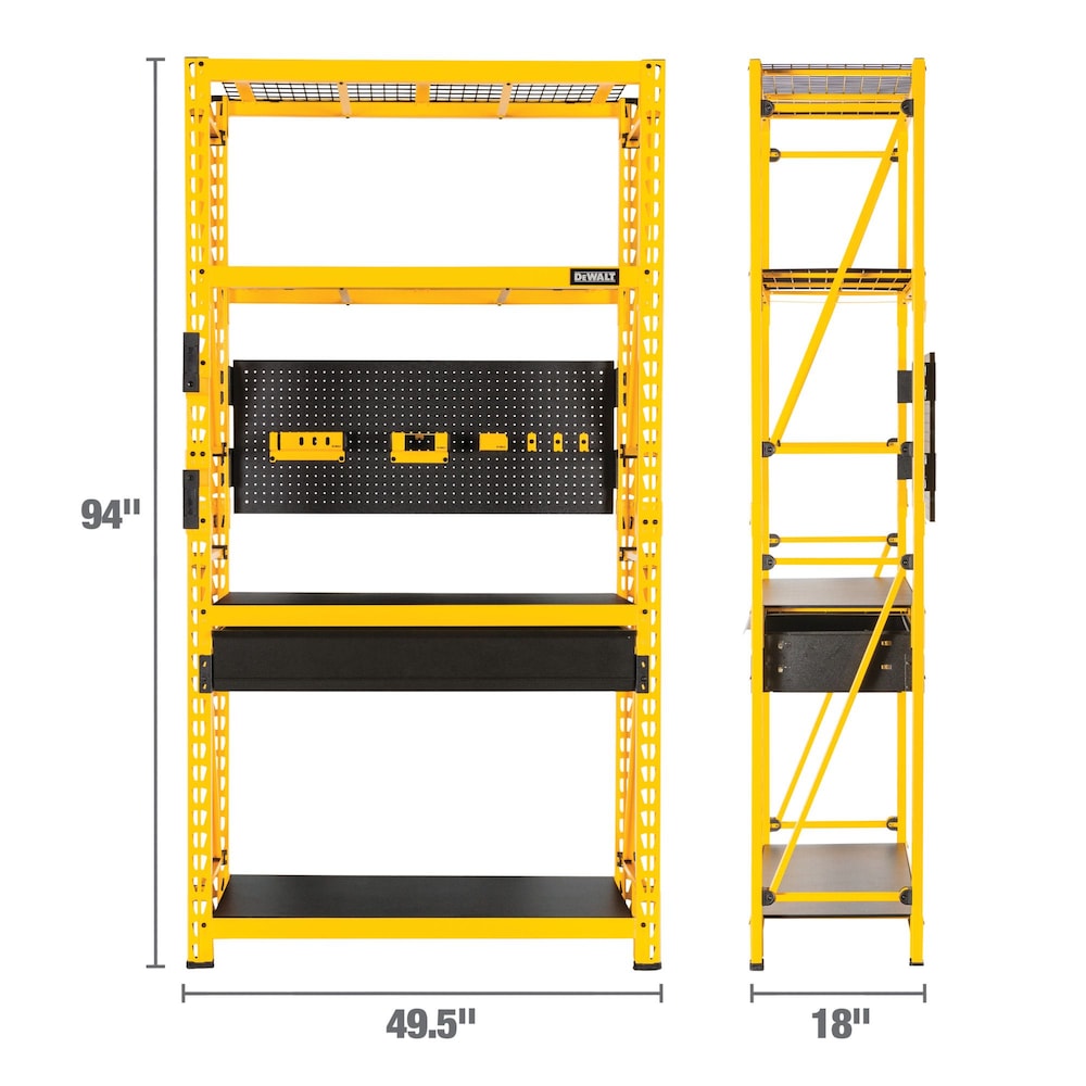 4-Tier Steel Garage Storage Rack Shelving Unit Workbench (50 in. W x 94 in. H x 18 in. D)
