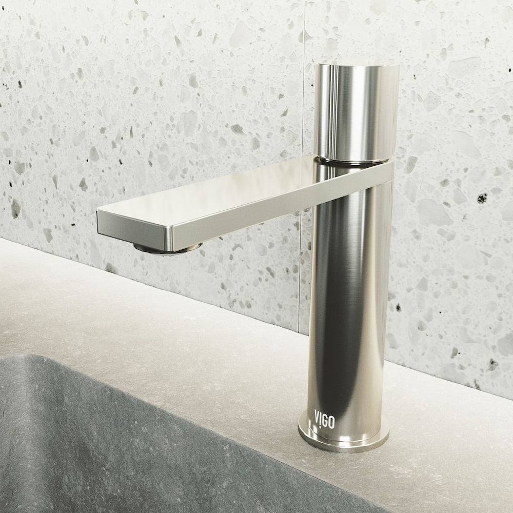 Halsey Single Hole Single-Handle Bathroom Faucet in Brushed Nickel