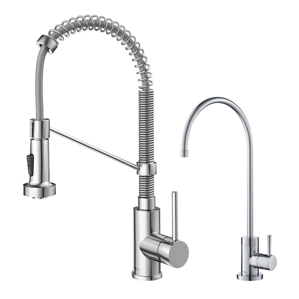 Bolden 1-Handle Pull-Down Faucet and Filtration Faucet in Chrome
