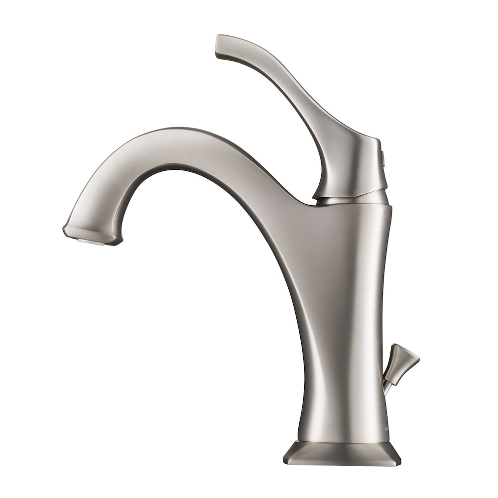 Stainless Steel Single Handle Basin Faucet with Drain and Deck Plate (2-Pack)