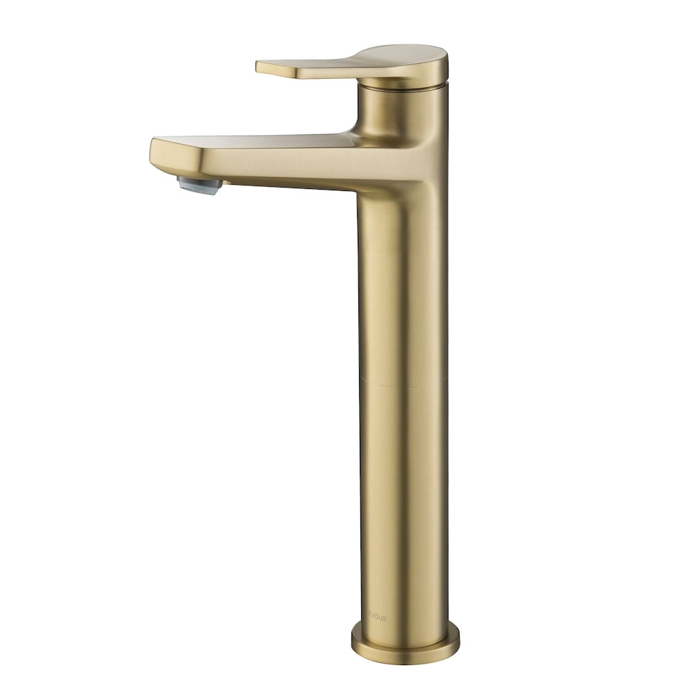 Indy Single Handle Vessel Bathroom Faucet in Brushed Gold (2-Pack)