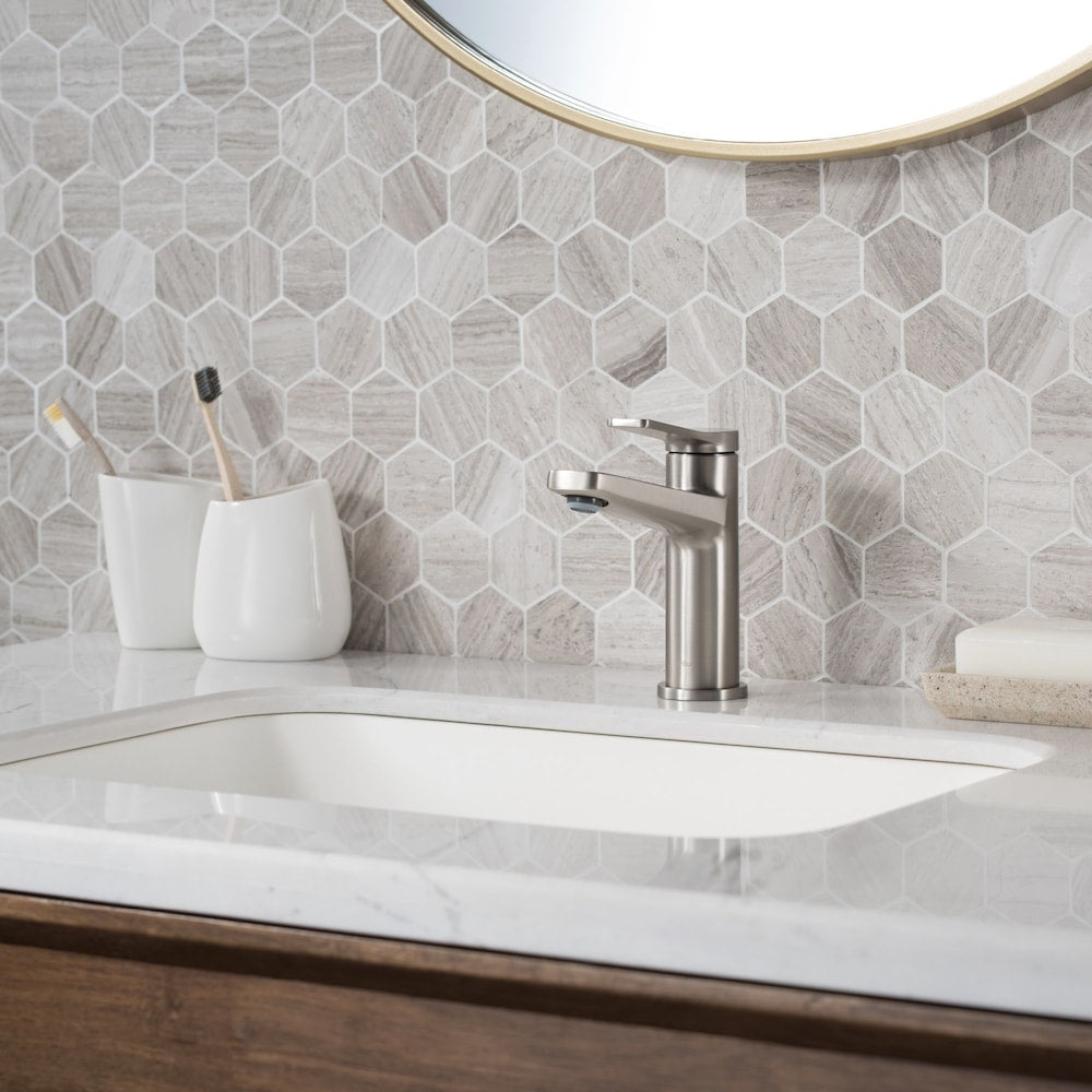 Indy Single Handle Bathroom Faucet in Spot Free Stainless Steel (2-Pack)