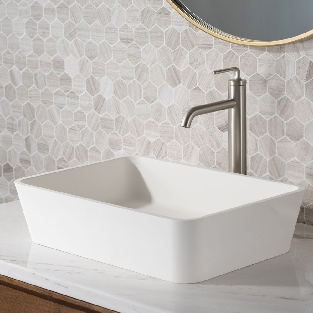 Robinet de lavabo de salle de bain à poignée unique Ramus avec bonde escamotable en acier inoxydable antitache