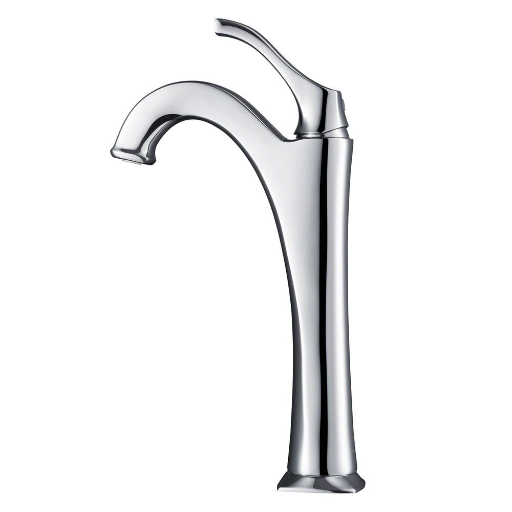 Arlo Chrome Single Handle Vessel Bathroom Faucet with Pop Up Drain (2-Pack)