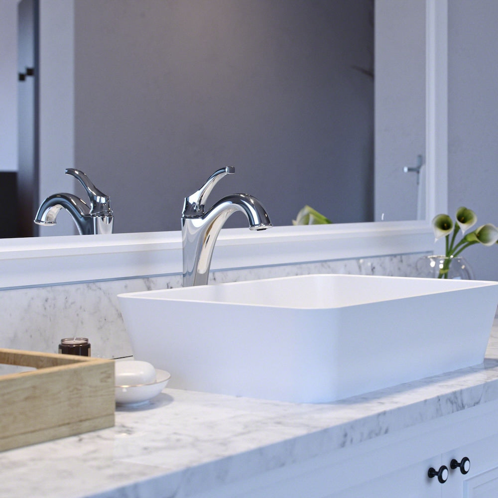 Arlo Chrome Single Handle Vessel Bathroom Faucet with Pop Up Drain (2-Pack)