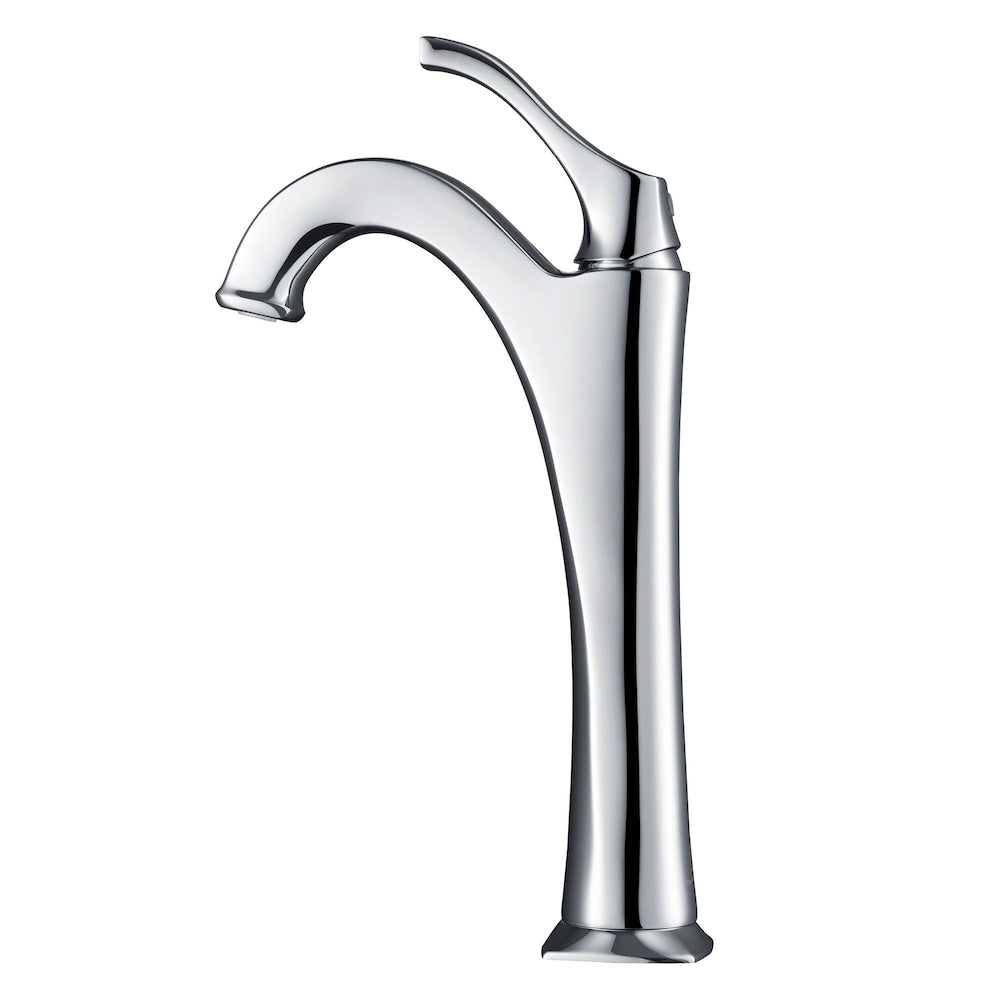 Arlo Chrome Single Handle Vessel Bathroom Faucet with Pop Up Drain (2-Pack)