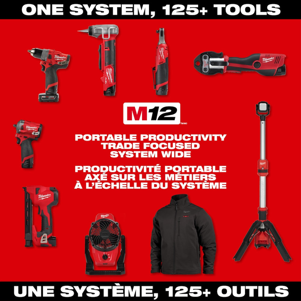 3/8 -inch - 1 -inch M12 Fuel Cordless PEX Expansion Tool with 3 Rapid Seal Expansion Heads