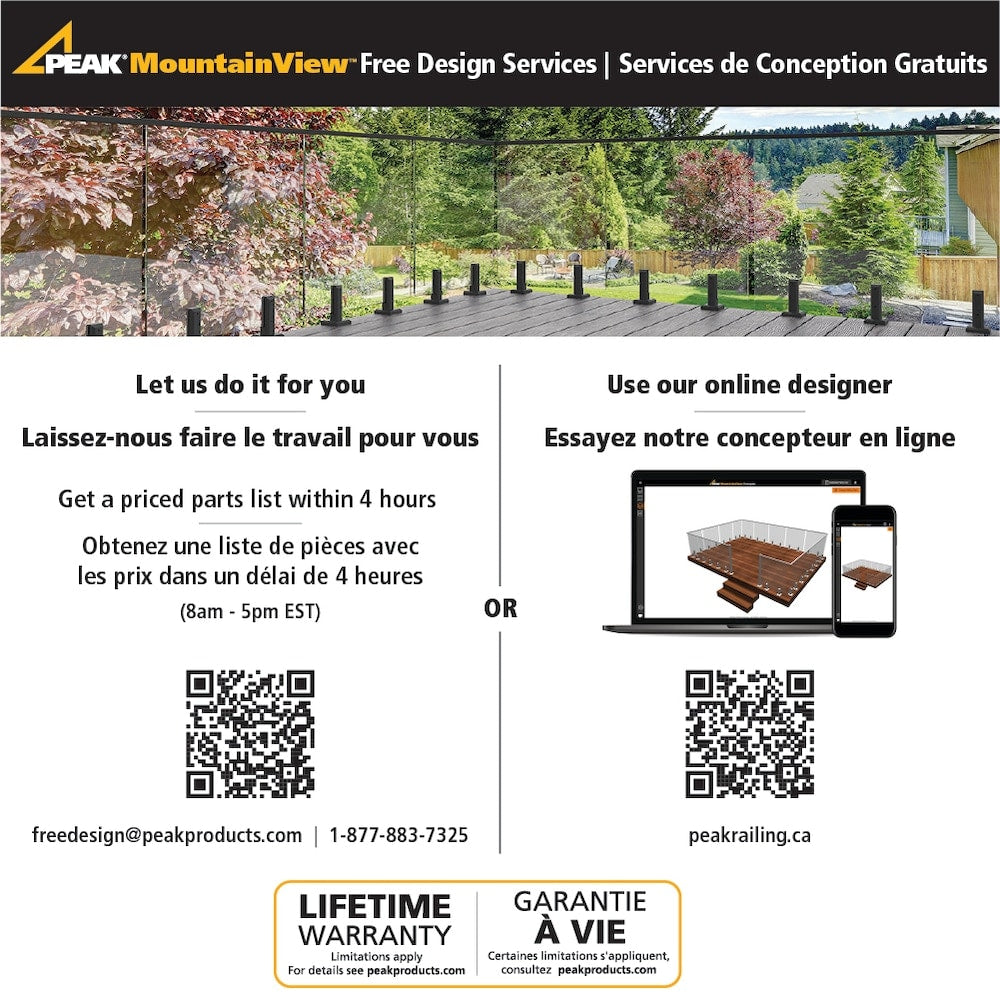 36-inch W Deck Railing Tempered Clear Glass Gate Panel