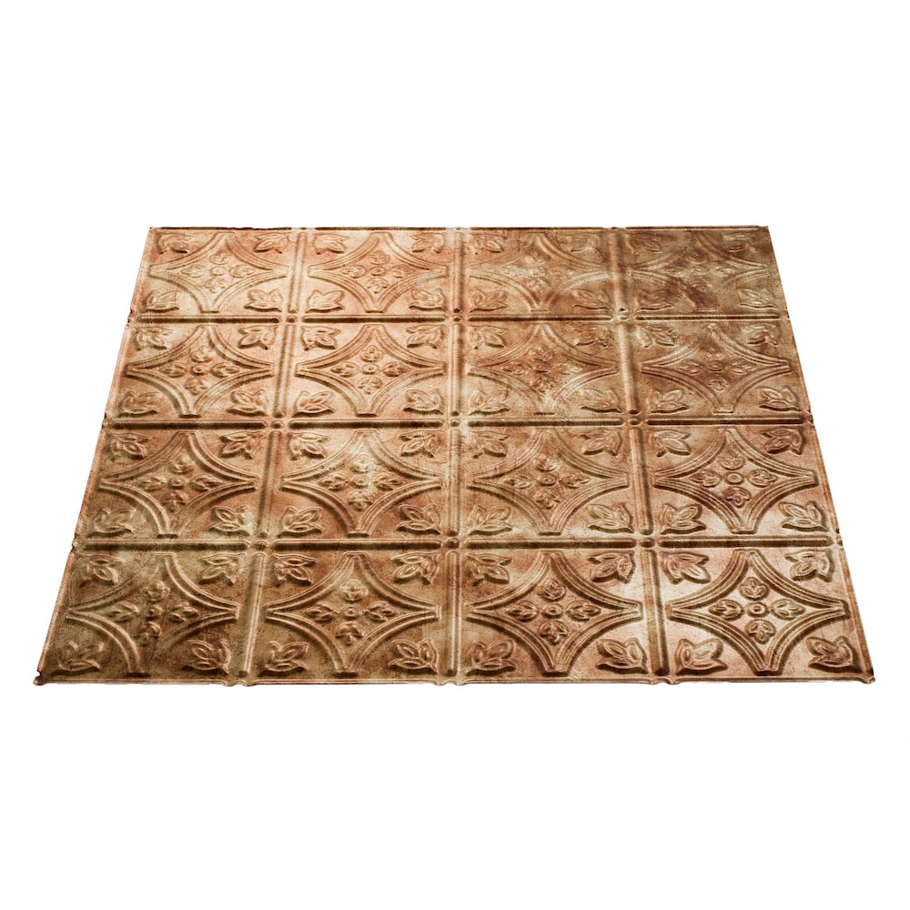 Dalle de plafond traditionnelle 1, 2x2, finition bronze des Bermudes, paquet de 5 (20 pi2)