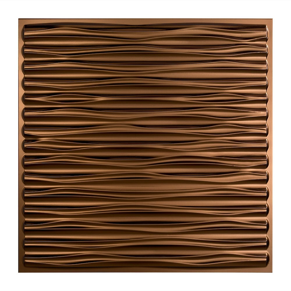 Dunes, dalle de plafond à poser 2x2, finition bronze huilé, paquet de 5 (20 pi2)