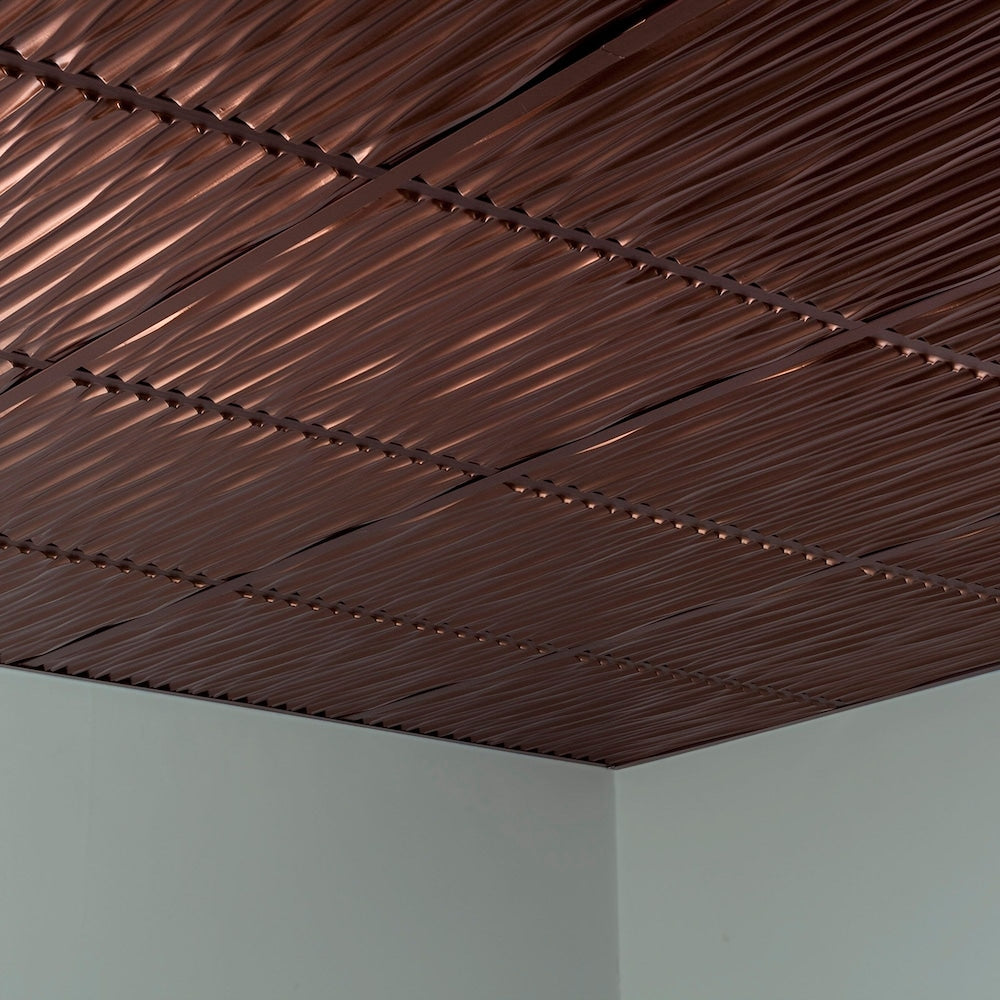 Dunes, dalle de plafond à poser 2x2, finition bronze huilé, paquet de 5 (20 pi2)