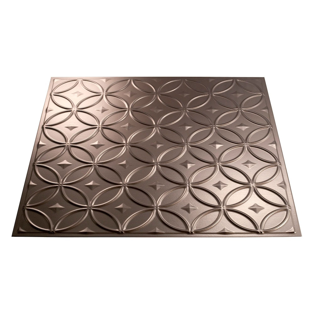 Anneaux, dalle de plafond à poser 2x2, finition nickel brossé, paquet de 5 (20 pi2)