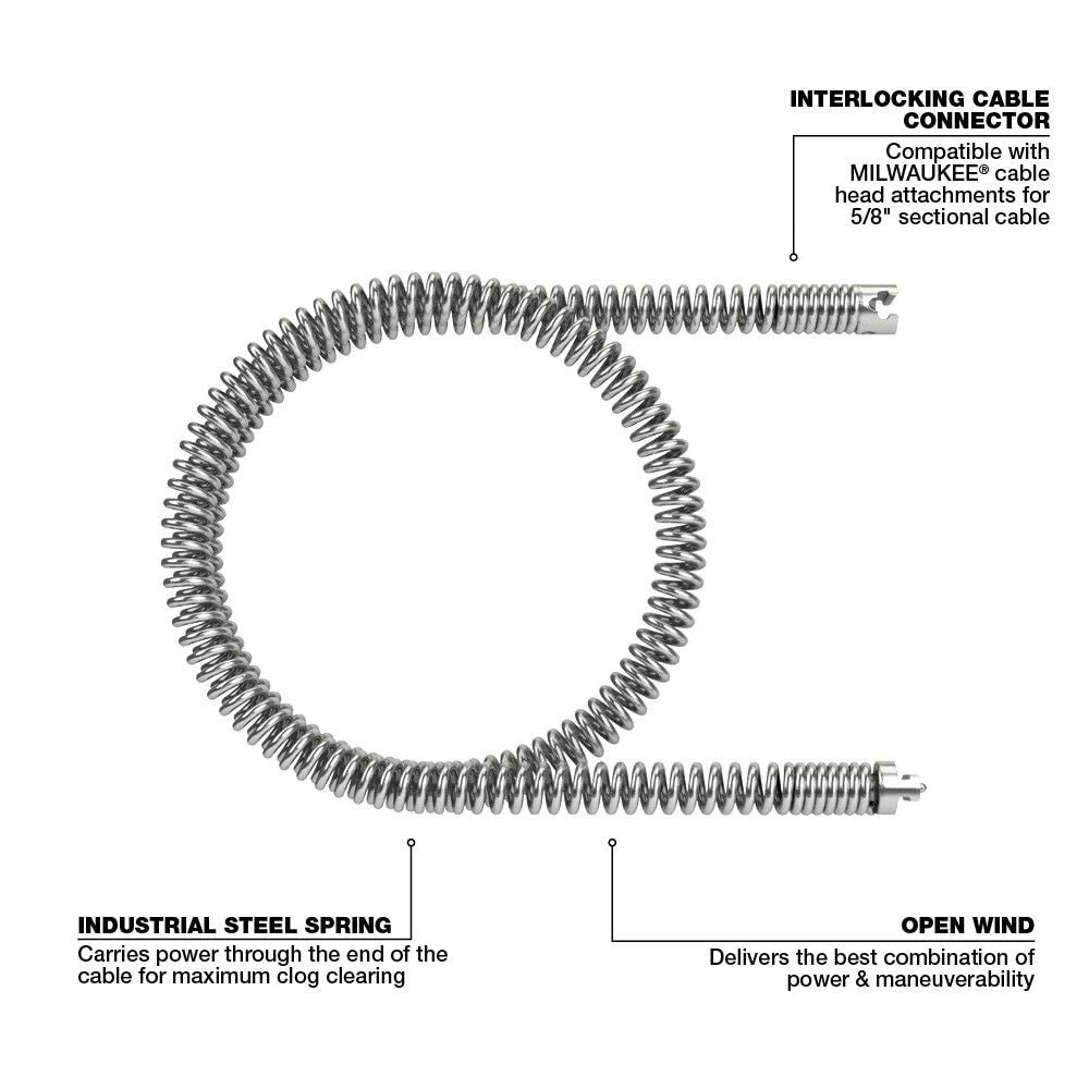 Câble sectionnel à vent ouvert tout usage de 5/8 po x 7-1/2 pi