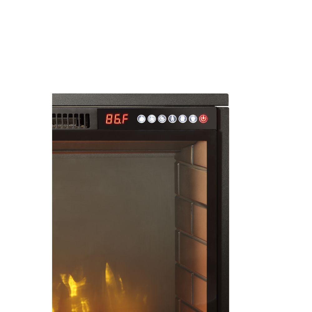 Foyer électrique Marcus de 60 po avec Bluetooth en pin antique