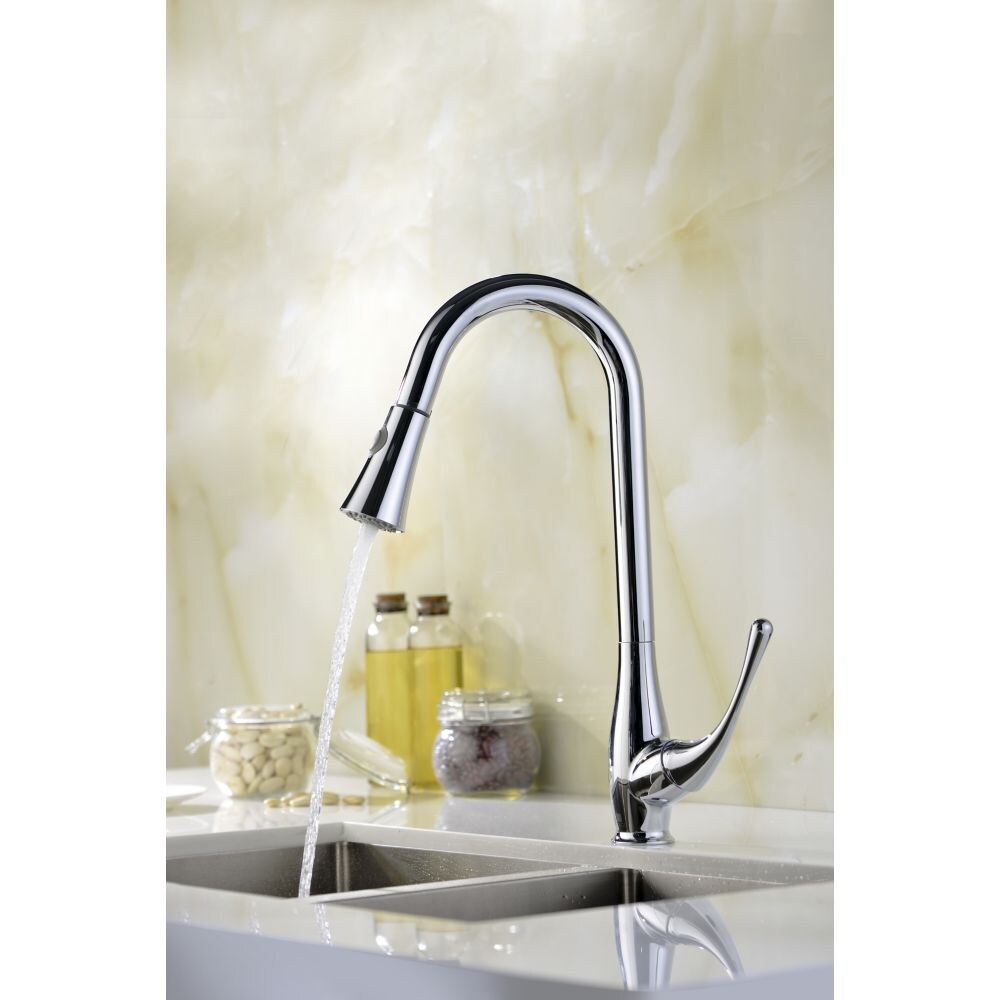 Singer Series Single-Handle Pull-Down Sprayer Kitchen Faucet in Polished Chrome