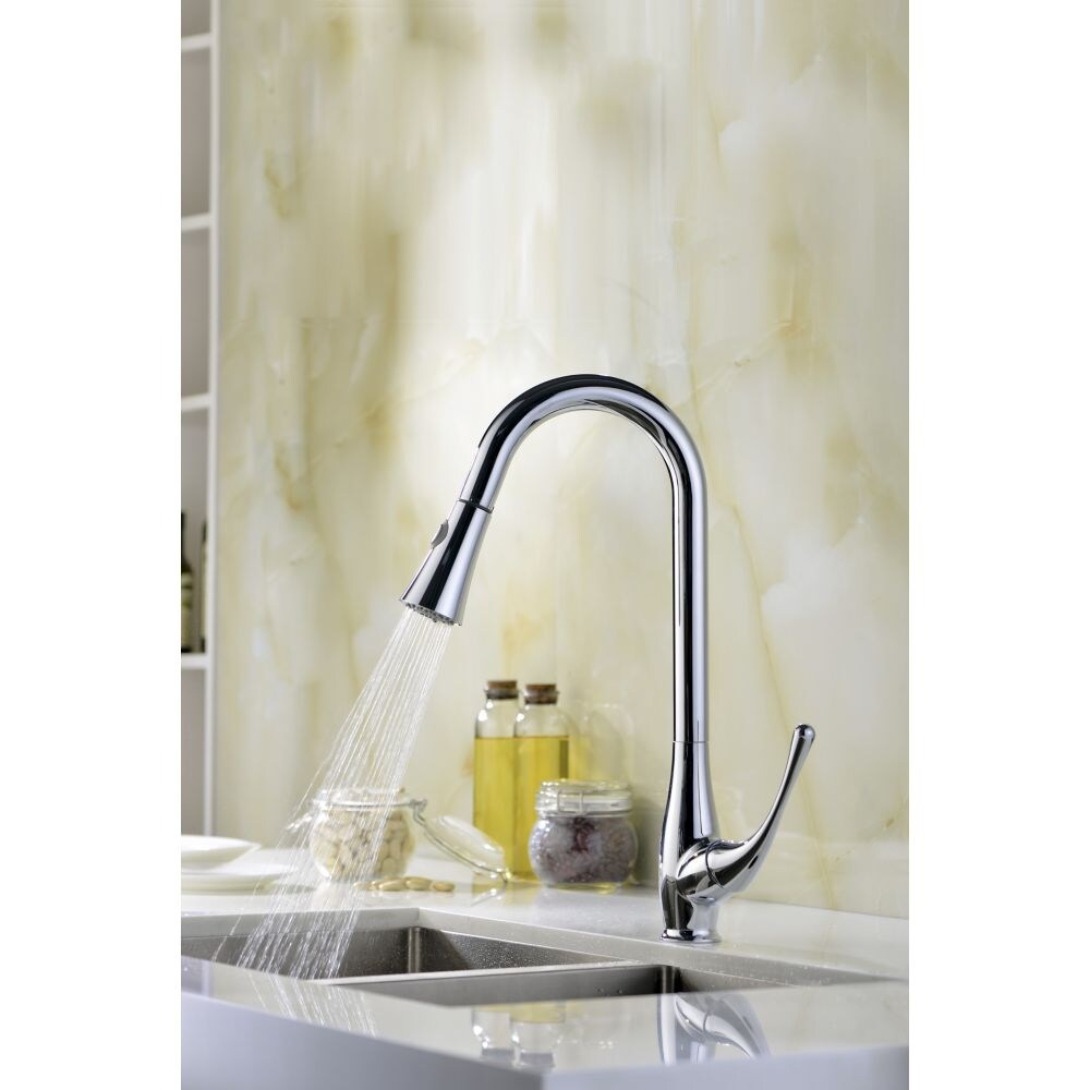 Singer Series Single-Handle Pull-Down Sprayer Kitchen Faucet in Polished Chrome